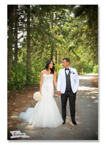 Toronto weddings, Quarum photo video, groom in white jacket, white suit, valentines day